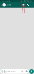 Videobellen via WhatsApp videocamera