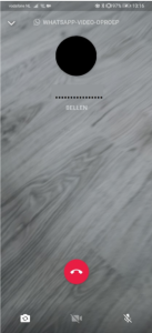 Videobellen via WhatsApp verbinding tot stand brengen